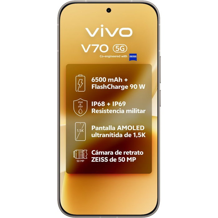 Vivo V70 5G 8GB 512GB 6.59 pulgadas Gris Vivo V70 5G 8GB 512GB 6.59 pulgadas Gris